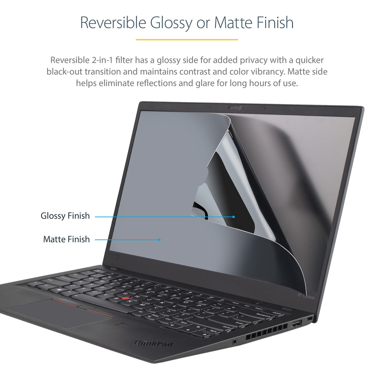 StarTech Accessory privacy screen with 14l angle detail
