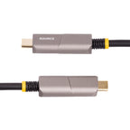 StarTech 146B-USBC-HDMI4K-AOC 50ft USB-C to HDMI 4K 60Hz Active Optical Cable side angle