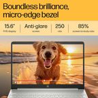 HP 15s Ryzen 5 7520U 15-fc0030AU Laptop – 15.6" FHD, 16GB RAM, 512GB SSD, Win 11, MS Office, Backlit Keyboard, Natural Silver