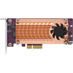 Computer graphics card with cooling system on a white background
