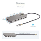 StarTech 154B-USBC-MULTIPORT USB-C Triple-Monitor Docking Station front view showing ports and connectors