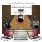 StarTech 156G-PRIVACY-SCREEN gold laptop privacy screen displayed on a desk