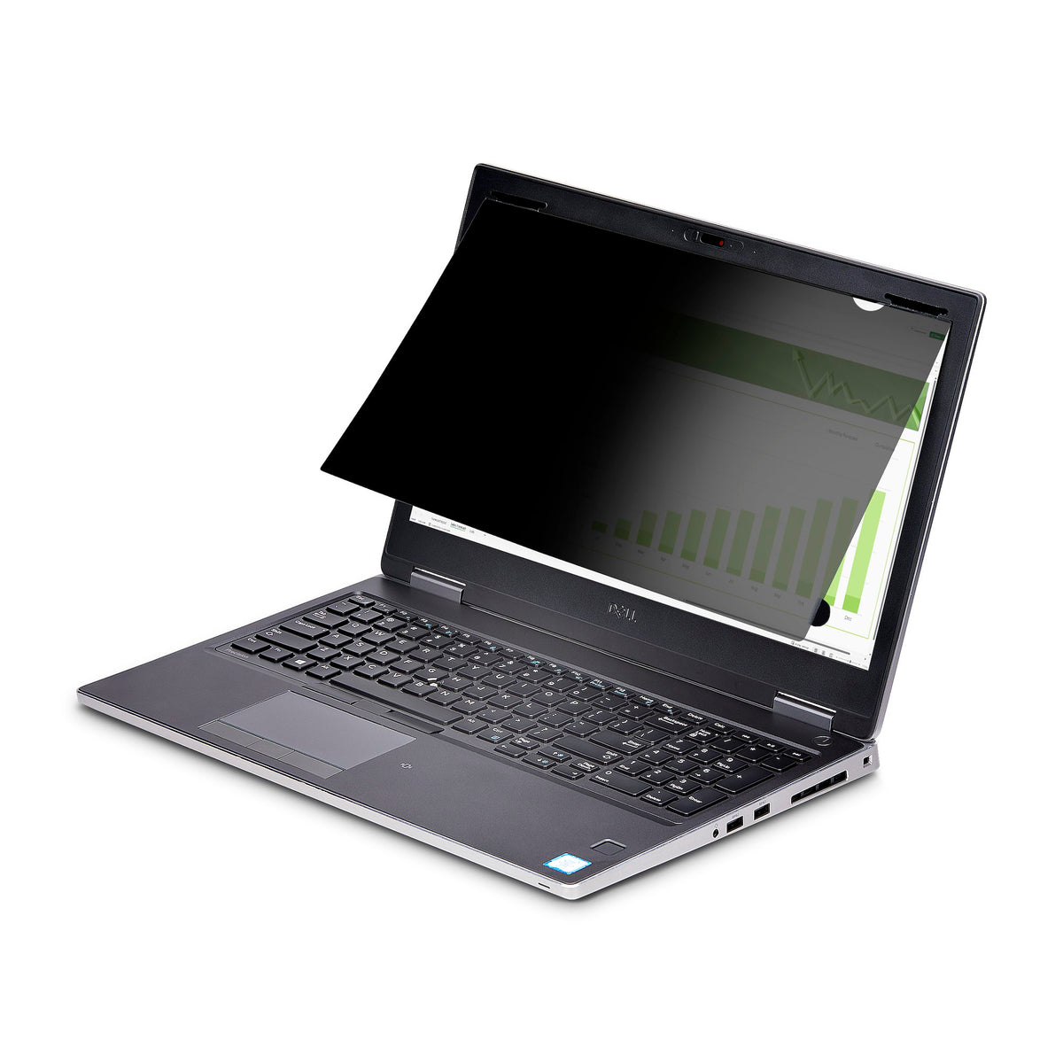 StarTech 156T6-PRIVACY-SCREEN 15.6‑Inch 16:10 Flip‑Up Touch Privacy Screen displayed flat on a desk