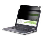 StarTech 156T6-PRIVACY-SCREEN 15.6-Inch 16:10 Flip-Up Touch Privacy Screen showing flip-up filter on laptop