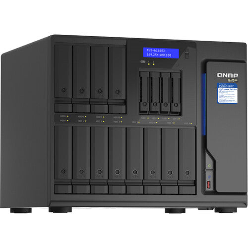QNAP TVS-h1688X-W1250-32G 16 Bay High Speed Media NAS Enclosure - Black