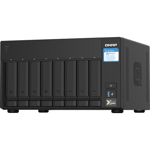 QNAP TS-832PX-4G Quad Core 8 Bay Desktop Network Attached Storage Enclosure - Black