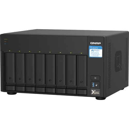 QNAP TS-832PX-4G Quad Core 8 Bay Desktop Network Attached Storage Enclosure - Black
