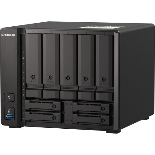 QNAP TS-h973AX-8G 9 Bay QuTS Hero Network Attached Storage NAS Enclosure - Black