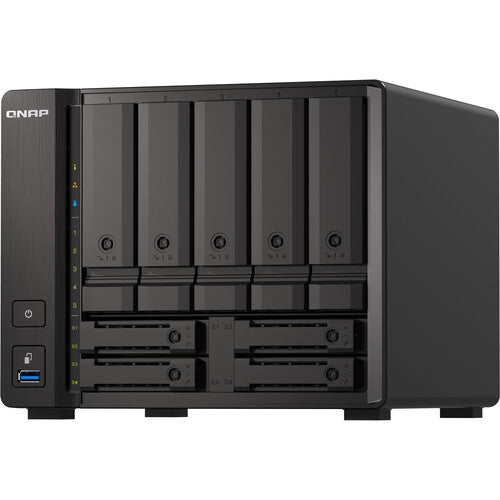 QNAP TS-h973AX-8G 9 Bay QuTS Hero Network Attached Storage NAS Enclosure - Black