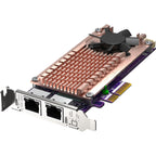 Computer hardware component with cooling system on a white background