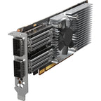 Computer graphics card with cooling system on a white background