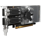 Computer graphics card with cooling system on a white background