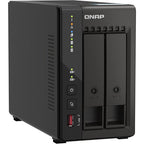 QNAP TS-253E-8G Quad Core 2 Bay 2.5GbE Desktop Network Attached Storage - Black