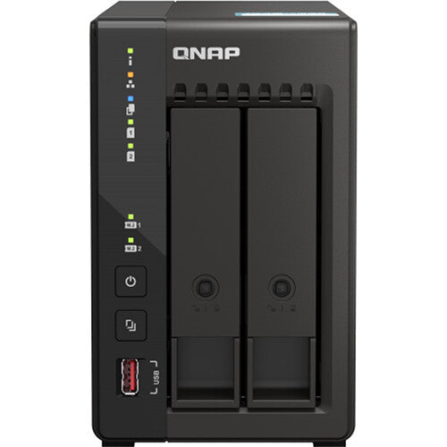 QNAP TS-253E-8G Quad Core 2 Bay 2.5GbE Desktop Network Attached Storage - Black