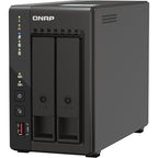 QNAP TS-253E-8G Quad Core 2 Bay 2.5GbE Desktop Network Attached Storage - Black