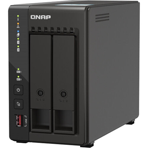 QNAP TS-253E-8G Quad Core 2 Bay 2.5GbE Desktop Network Attached Storage - Black