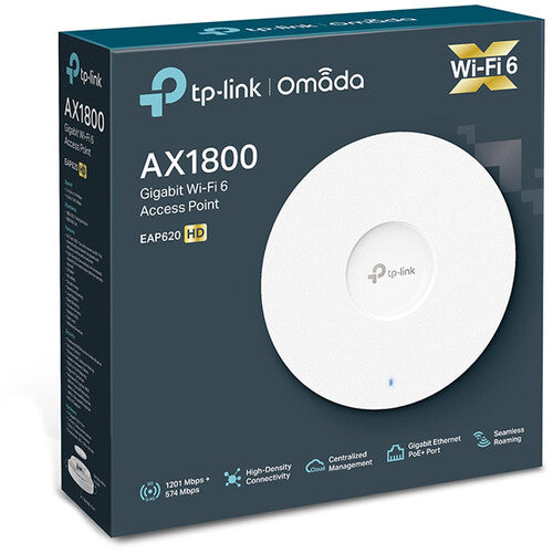 TP-Link Omada EAP620 HD AX1800 Wireless Ceiling Mount WiFi 6 Access Point - White