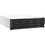 A Lenovo server storage array with multiple black drive bays on a silver chassis, shown from a three-quarter angle against a white background.