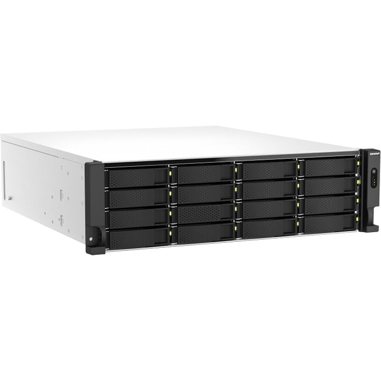 A Lenovo server storage array with multiple black drive bays on a silver chassis, shown from a three-quarter angle against a white background.