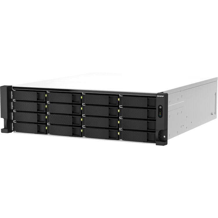 A 1U enterprise server rack with multiple black drive bays on the front and a silver side panel, shown on a plain white background.
