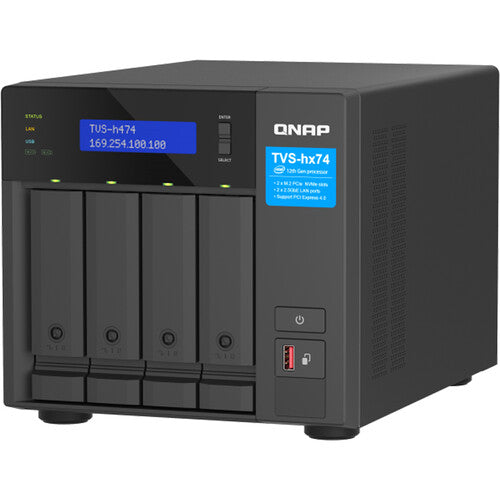 QNAP TVS-h474-PT-8G 4 Bay 2.5GbE Desktop Network Attached Storage - Black