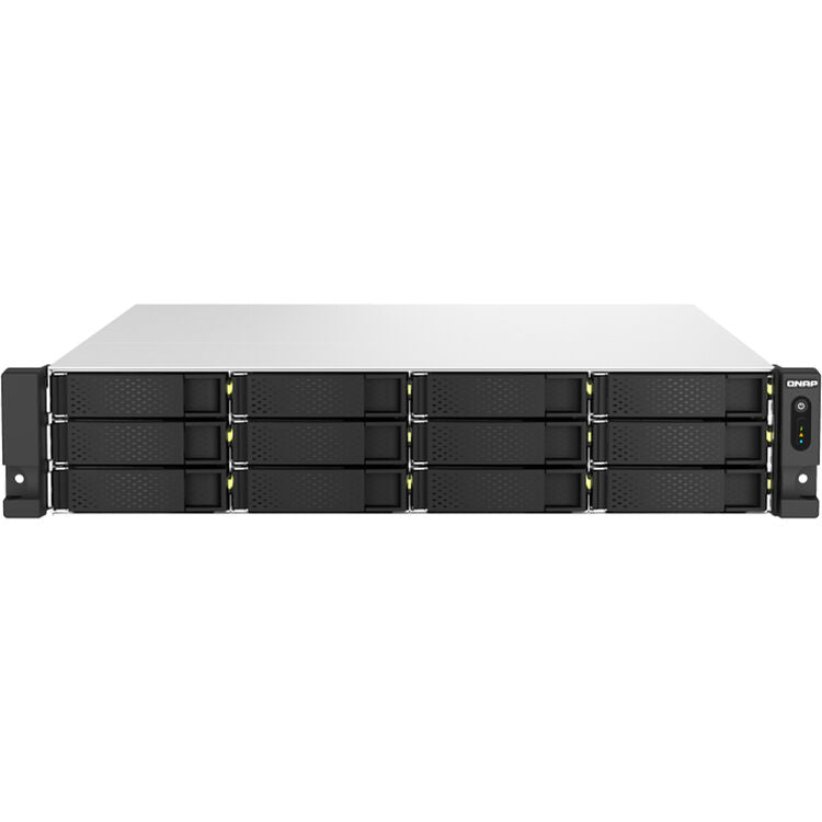 A 1U rack-mount server with six black hot-swap drive bays, featuring a silver top panel and a black front chassis, shown against a plain white background.