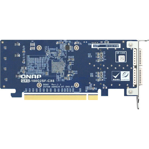 QNAP QXG-100G2SF-CX6 Dual Port 100GbE PCIe 4.0 x16 Network Expansion Card