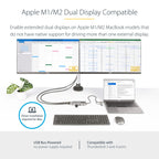 StarTech 167B-USBC-MULTIPORT HDMI USB-C/A Multiport Adapter – 3-Year Warranty shown front with USB‑C and USB‑A ports