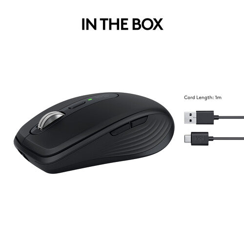 Logitech Master Series MX Anywhere 3S 8000 DPI Compact Wireless Mouse - Graphite