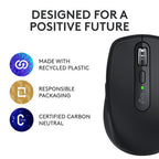 Logitech Master Series MX Anywhere 3S 8000 DPI Compact Wireless Mouse - Graphite