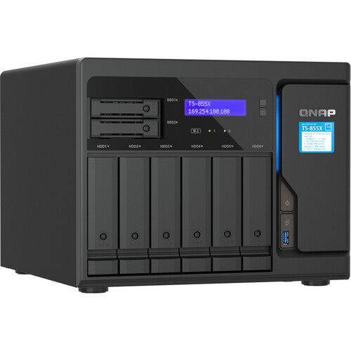 QNAP TS-855X-8G 8 Core 8 Bay 10GbE Desktop Network Attached Storage - Black