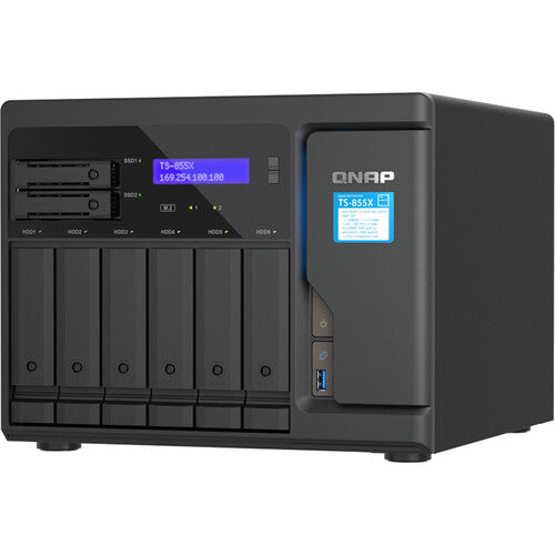 QNAP TS-855X-8G 8 Core 8 Bay 10GbE Desktop Network Attached Storage - Black