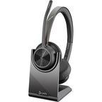 Poly Voyager 4320-M Microsoft Teams Certified Bluetooth Wireless Headset with Charging Stand - Black