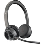 Poly Voyager 4320-M Microsoft Teams Certified Bluetooth Wireless Headset with Charging Stand - Black