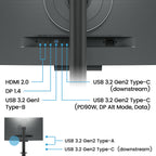 BenQ RD320UA 32” 2160p 4K UHD Programming Monitor with MoonHalo Flexible Arm and Built-in Speaker