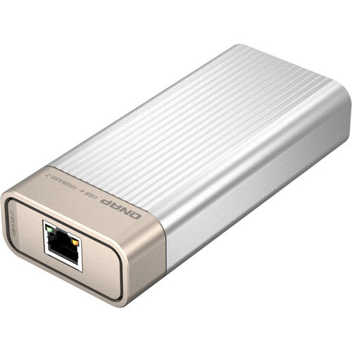 White and gold network adapter on a white background