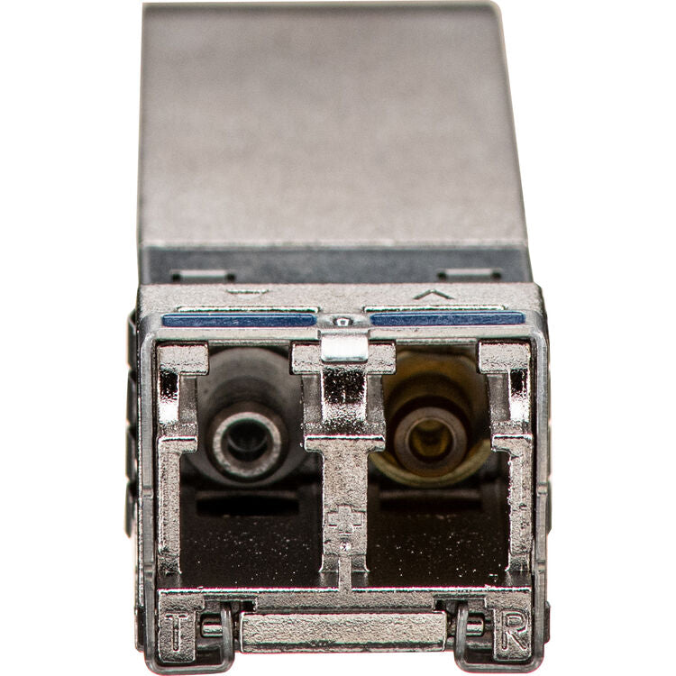Close-up of a silver metal audio jack adapter with two RCA-style connectors visible, isolated on a white background.