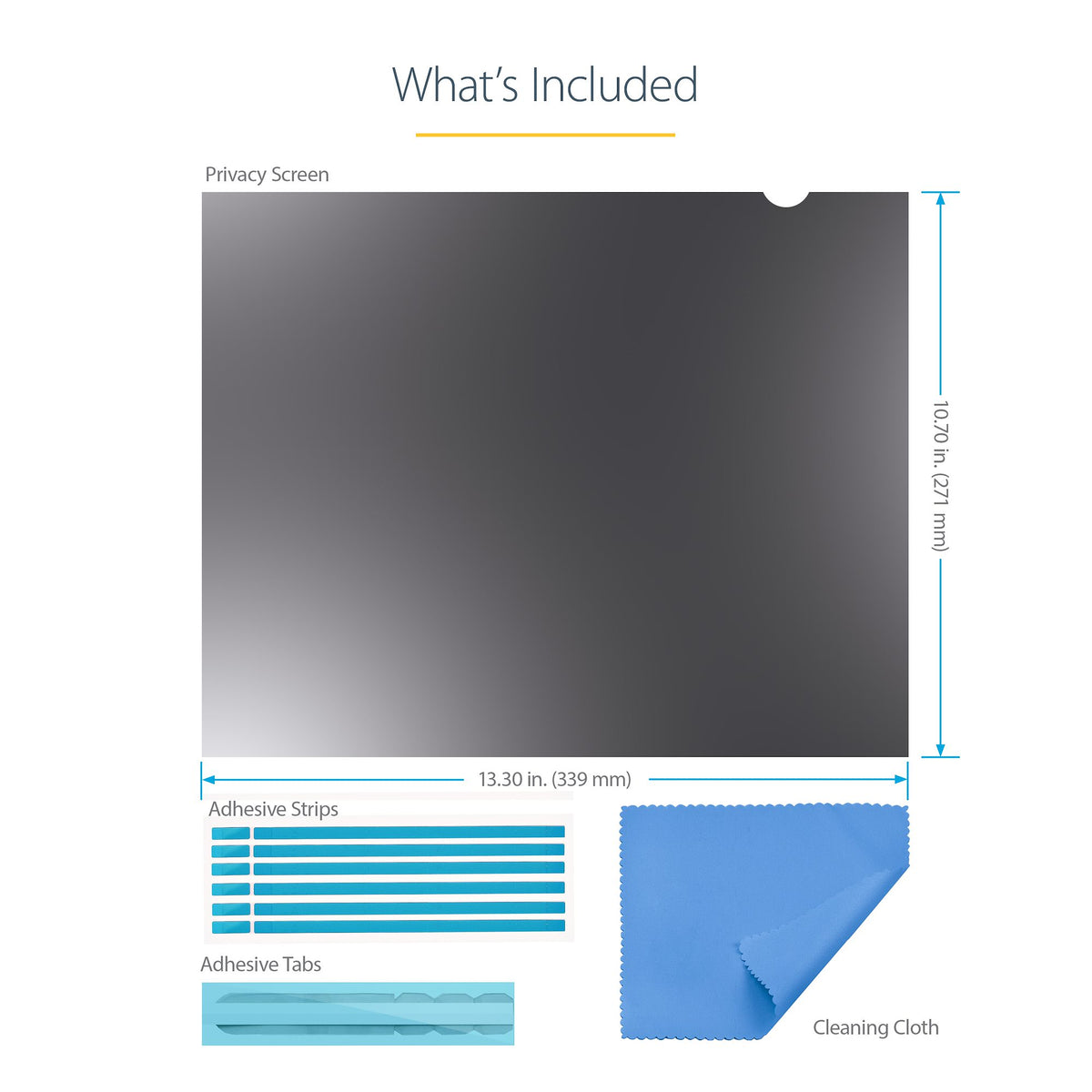 StarTech 1754-PRIVACY-SCREEN 17‑Inch 5:4 Monitor Privacy Filter installed on a 17‑inch display