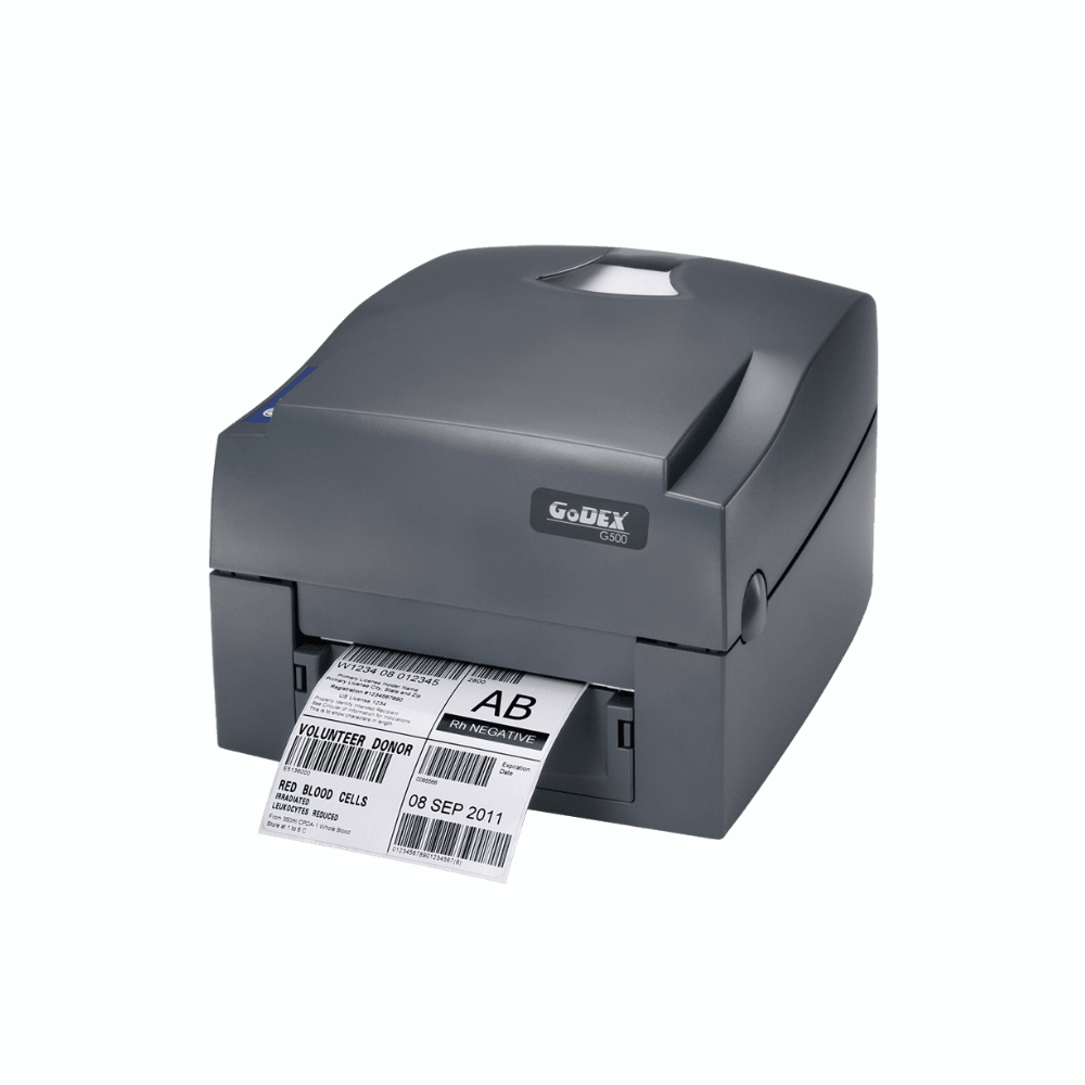 Godex G500 UES – 4" Desktop Thermal Transfer/Direct Thermal Printer, 203 dpi, 5 IPS, USB, Serial & Ethernet, India