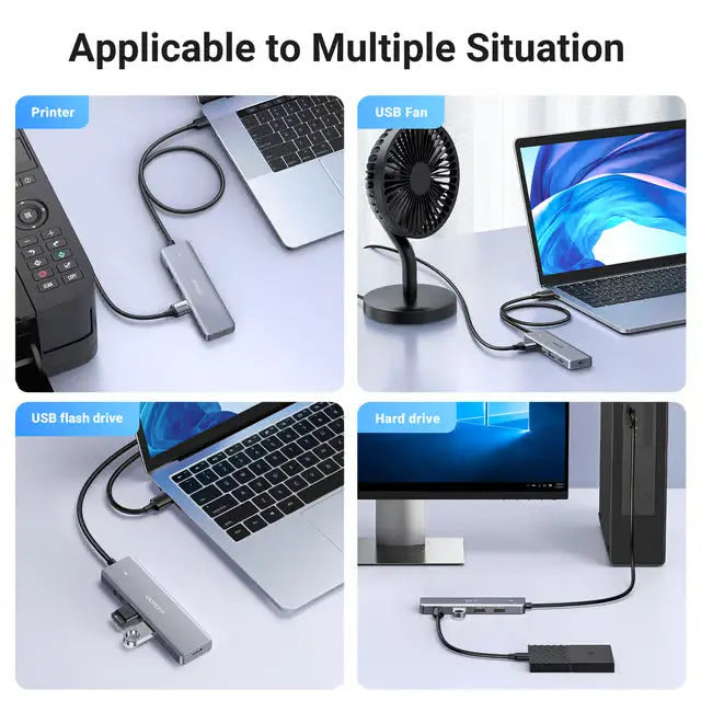 UGREEN 5-in-1 USB-C Hub 4 USB-A Ports 100W PD Charging 5Gbps Data Transfer MacBook iPad Pro Laptop Chromebook 15920