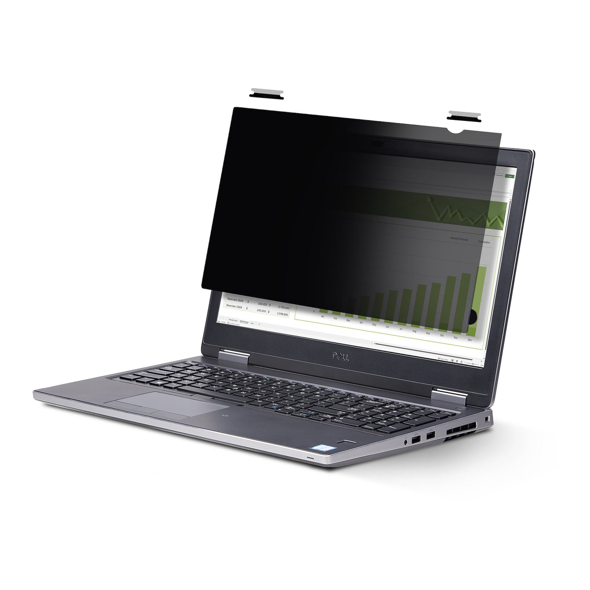 StarTech 17TF6-PRIVACY-SCREEN 17-Inch 16:10 Flip-Up Touch Privacy Screen main view showing screen attached to laptop