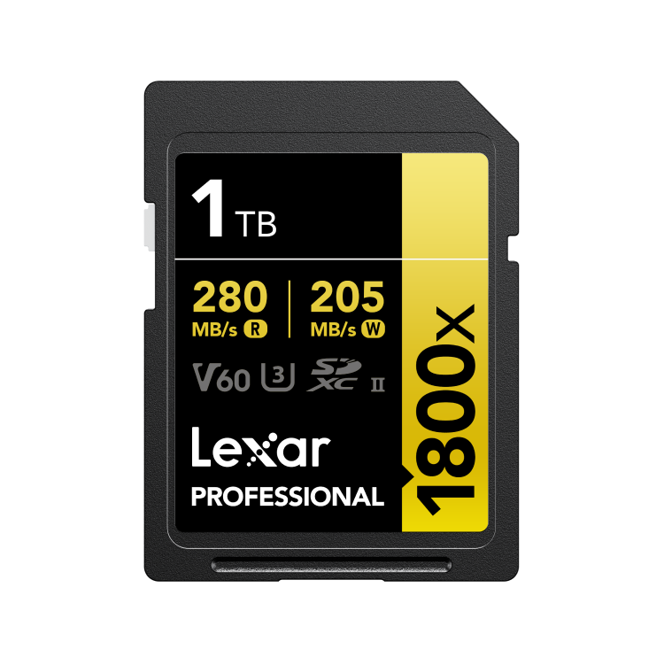 Lexar Professional 1800x SDXC UHS-II Card GOLD Series - 128GB