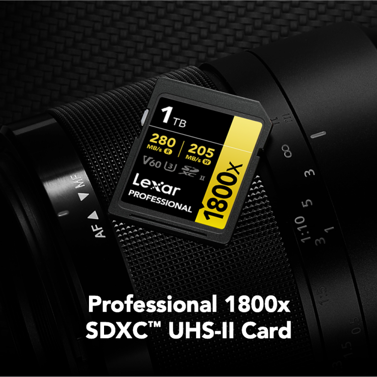 Lexar Professional 1800x SDXC UHS-II Card GOLD Series - 128GB