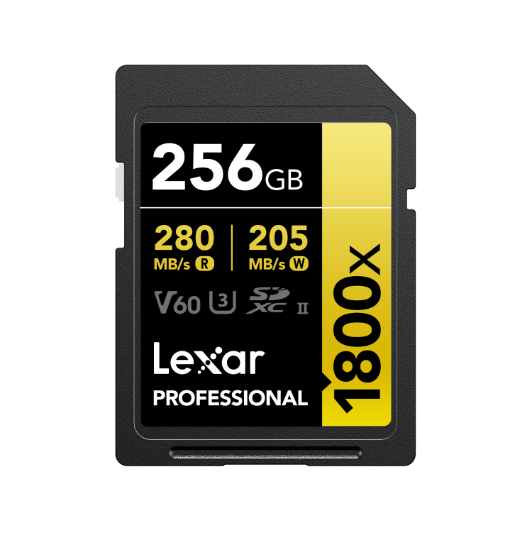 Lexar Professional 1800x SDXC UHS-II Card GOLD Series - 512GB
