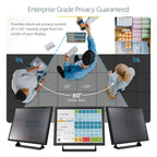 StarTech 19-Inch 5:4 Monitor Privacy Screen Filter with Anti-Glare and Blue-Light Reduction mounted on a monitor