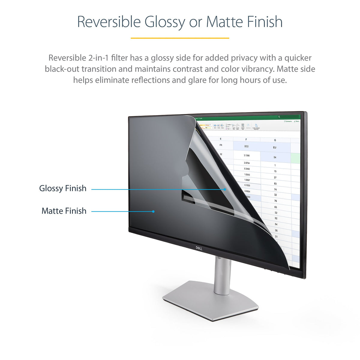 StarTech 19569 19.5-inch privacy screen filter with anti-glare finish