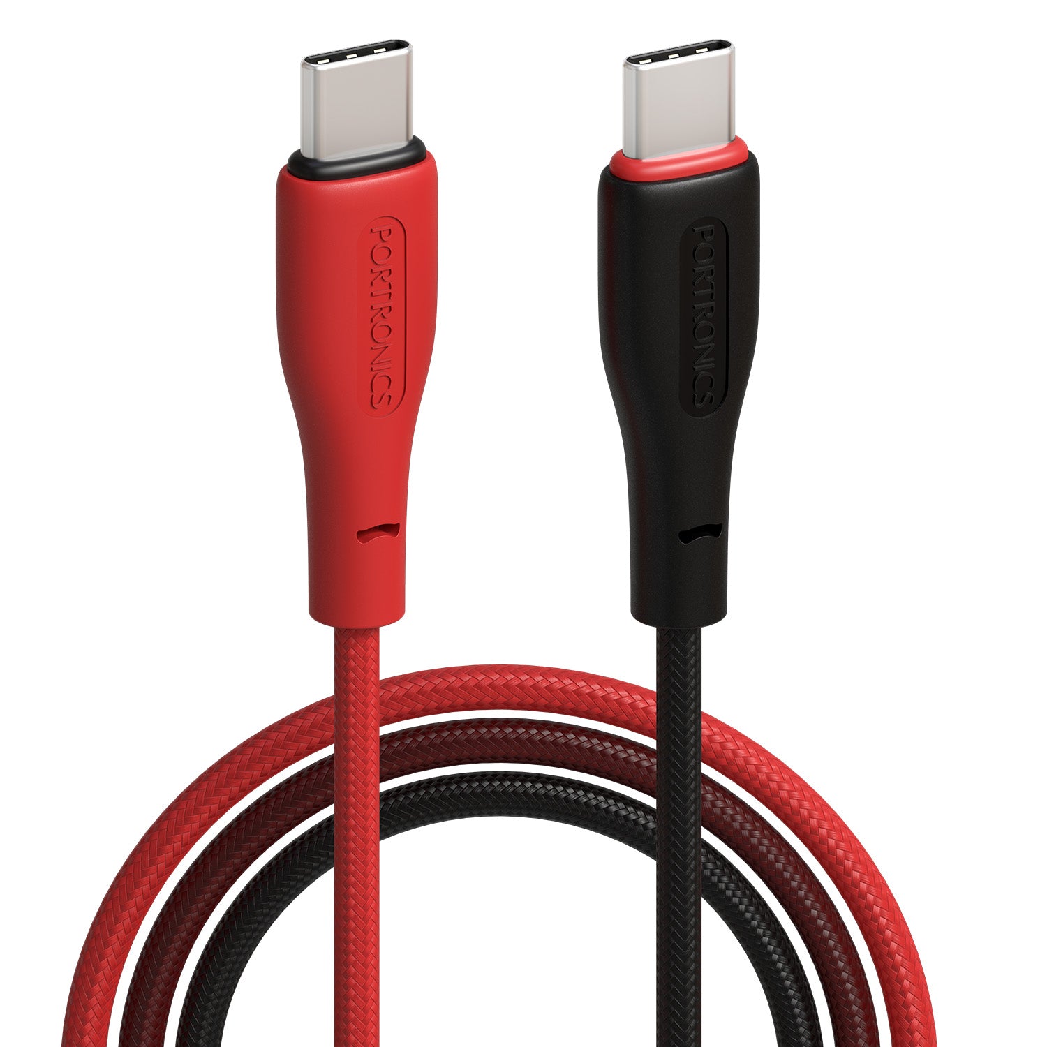 HUE X - Type C To Type C 60W 1M, Black+Red