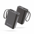 Nano Tank 20000mAh Power Bank with 22.5W Fast Charging, Dual Built-in Cables, Multiple USB Ports, Digital Display, Heavy-Duty High-Capacity Portable Charger