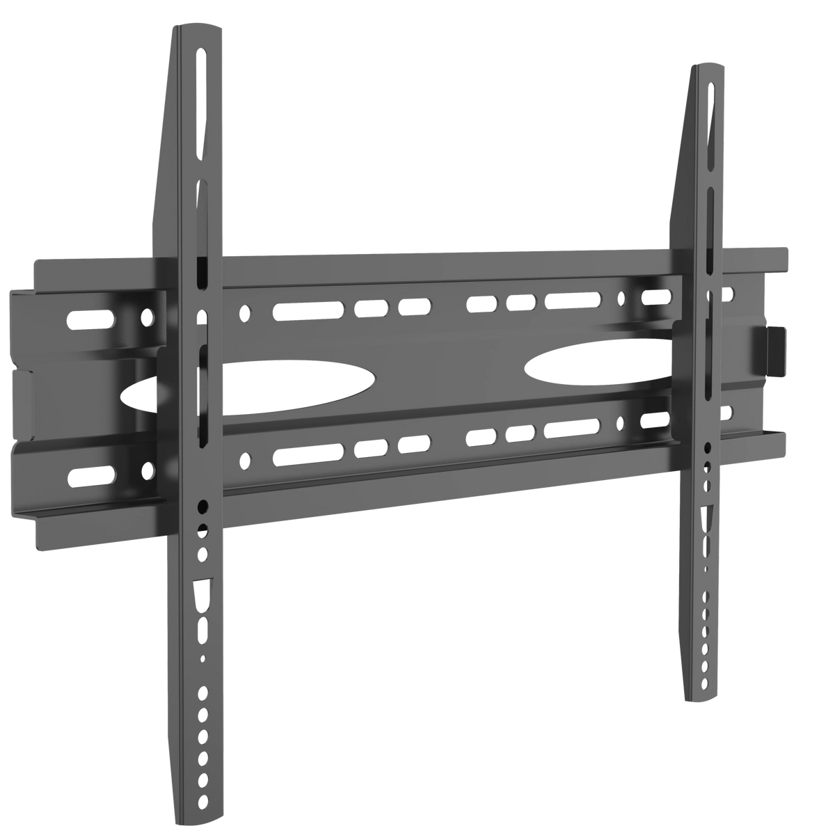 Pixel Mounts PXW-05 fixed TV wall mount installed on a wall, showing a sleek flat bracket for 32‑80 inch screens