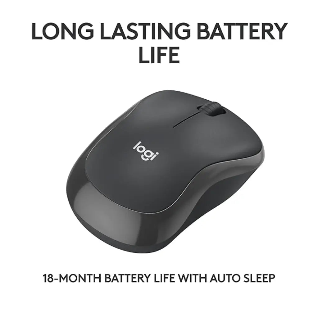 Logitech M240 Silent Bluetooth Wireless Mouse Compact Design - Graphite